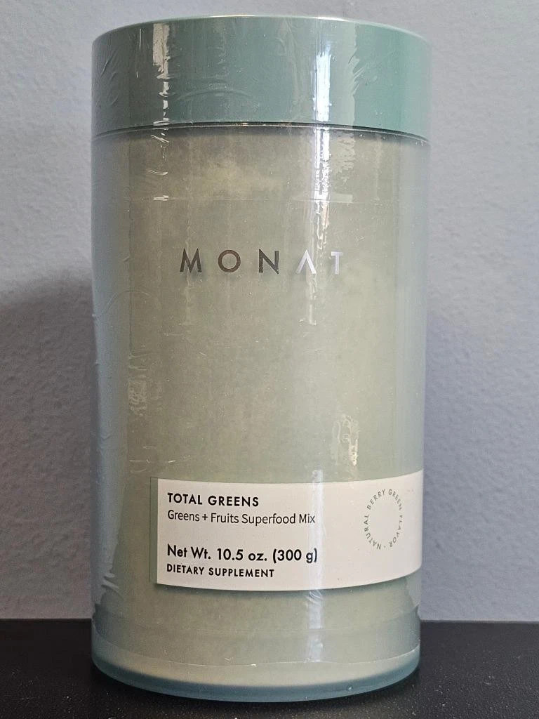 Monat Total Greens Superfood Mix Natural Berry Flavor 10.5 oz Exp 7/2026 - NEW!