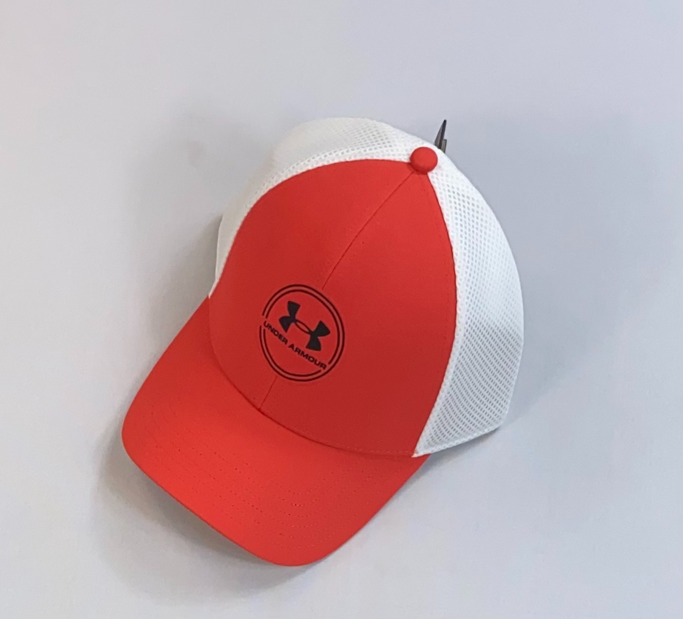 Men's Under Armour Hat Red Solstice Logo GOLF ISO-Chill Mesh Cap Size XL/2XL