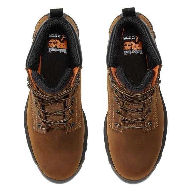 Men's Timberland PRO 6" TiTAN EV Waterproof Boots MODERN BROWN SOFT TOE NEW WORK