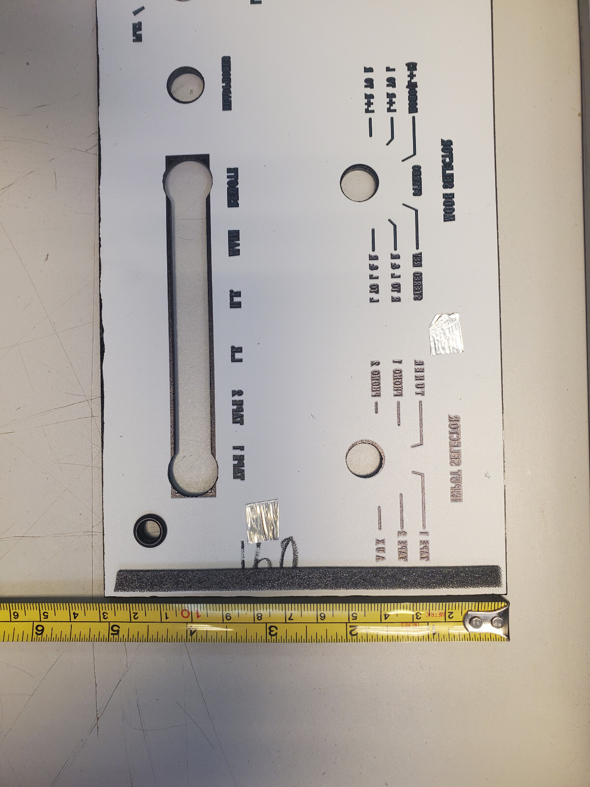 Original McIntosh C26 glass faceplate for stereo preamplifier.