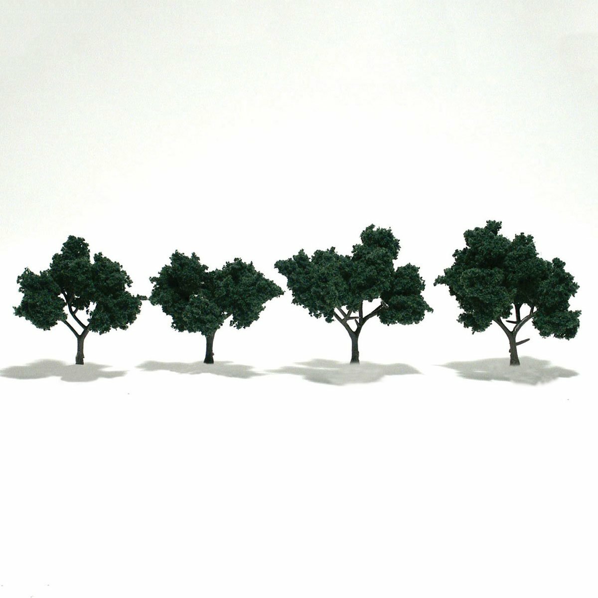 Woodland Scenics ~ Ready Made Tree ~ Dark Green ~ 2" to 3" ~ 4 Pieces ~ TR1505
