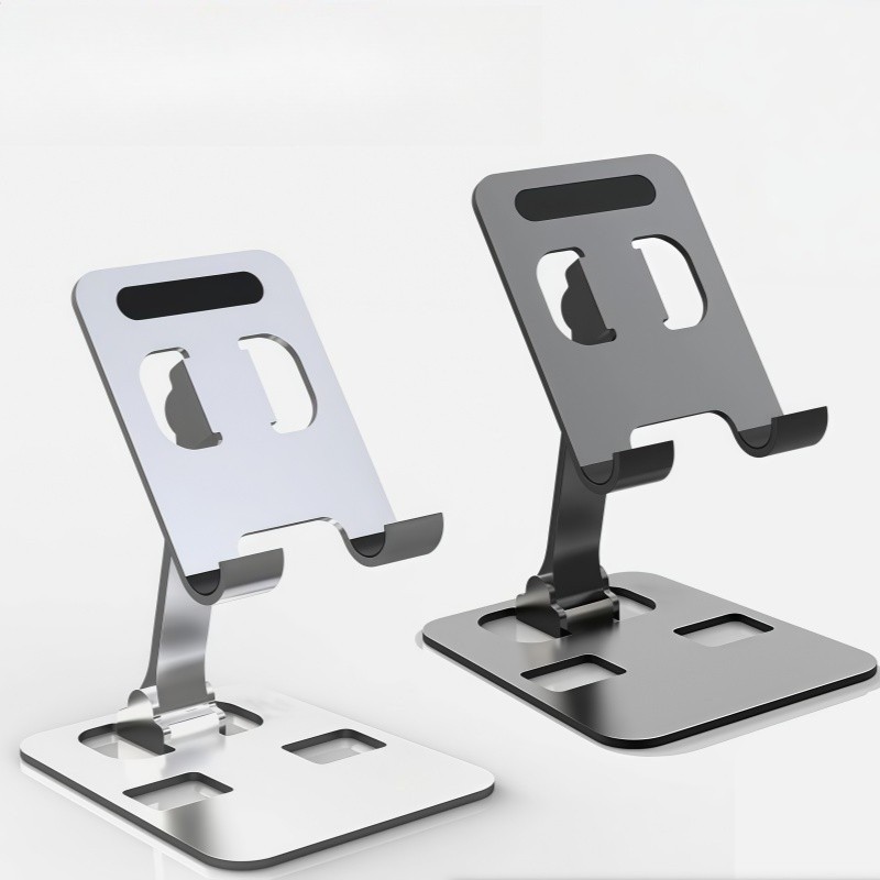 Heavy Duty Aluminum Phone Stand | Foldable Adjustable Desktop Holder