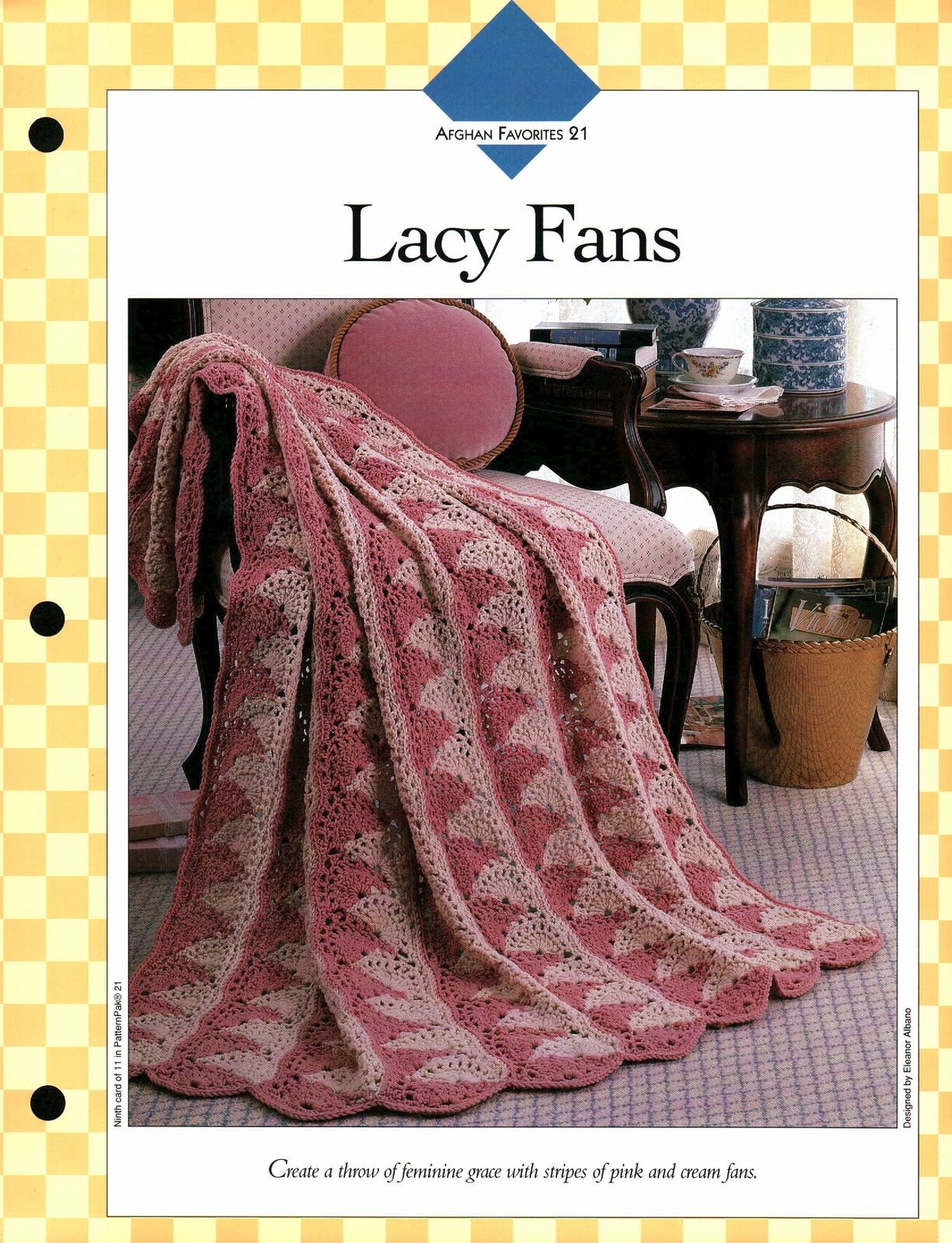 Lacy Fans Afghan - Afghan Favorites 21 | Vanna Crochet Faves 85210-I