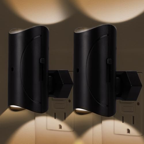2 Pack Night Lights Plug into Wall, Modern LED Night Light Plug in, Warm white