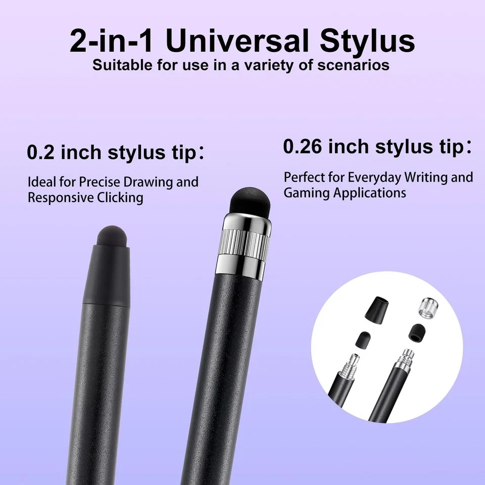 3PCS Stylus Pen Touch Screen Rubber Tip Styluses For iPad Tablet Android Phone