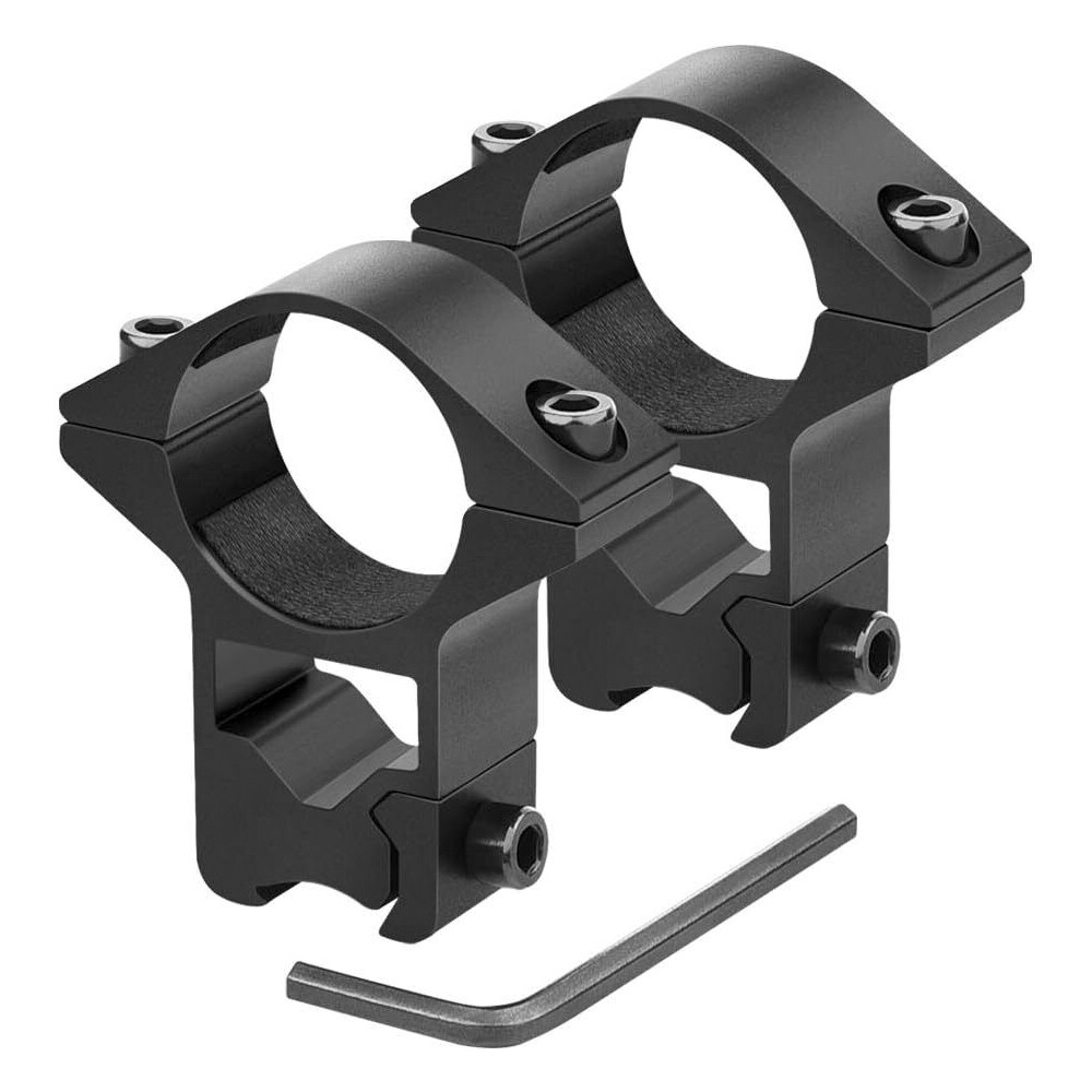 2/4Pcs 1" Scope Rings Low/High Profile 11mm Dovetail See-Thru Scope Ring Mount