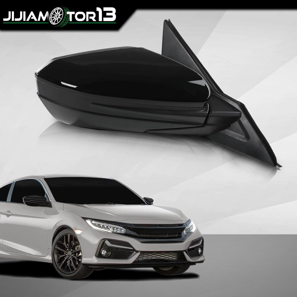 Fit For 16-21 Honda Civic LX DX Passenger Side Power Manual Folding Power Mirror