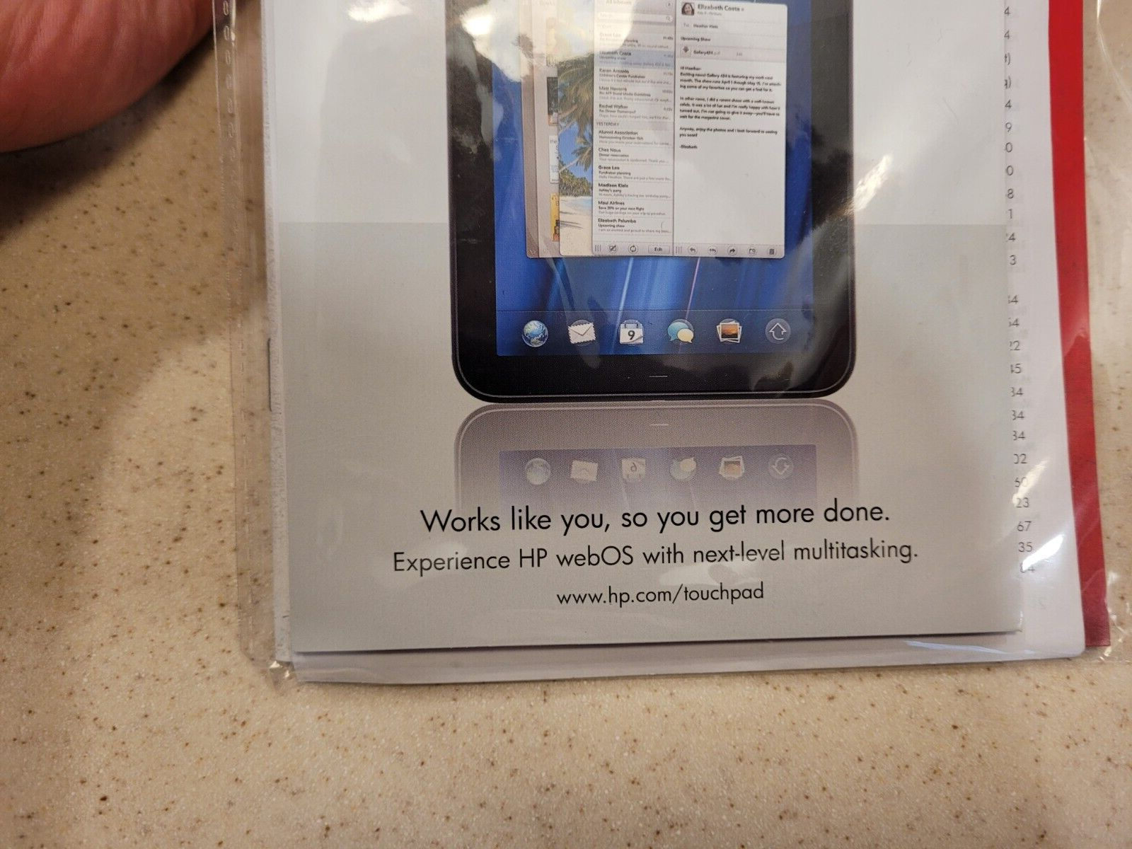 HP Touchpad Instruction Manual, Sealed with Technical Support Phone Numbers