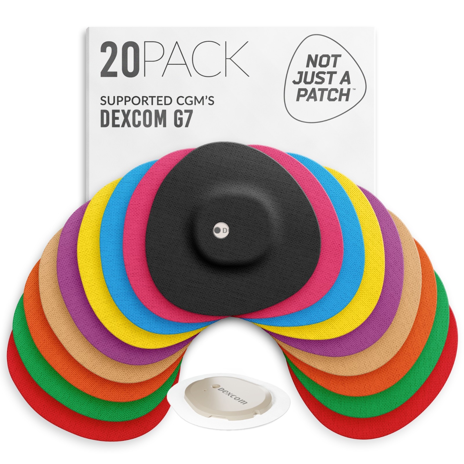 Not Just A Patch Dexcom G7 CGM Patches Adhesive Cover Patch 20 Multi Pack