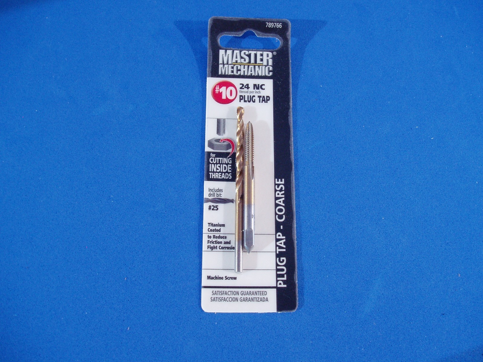 10 - 24 NC MASTER MECHANIC TAP  WITH PROPER SIZE #25 DRILL BIT