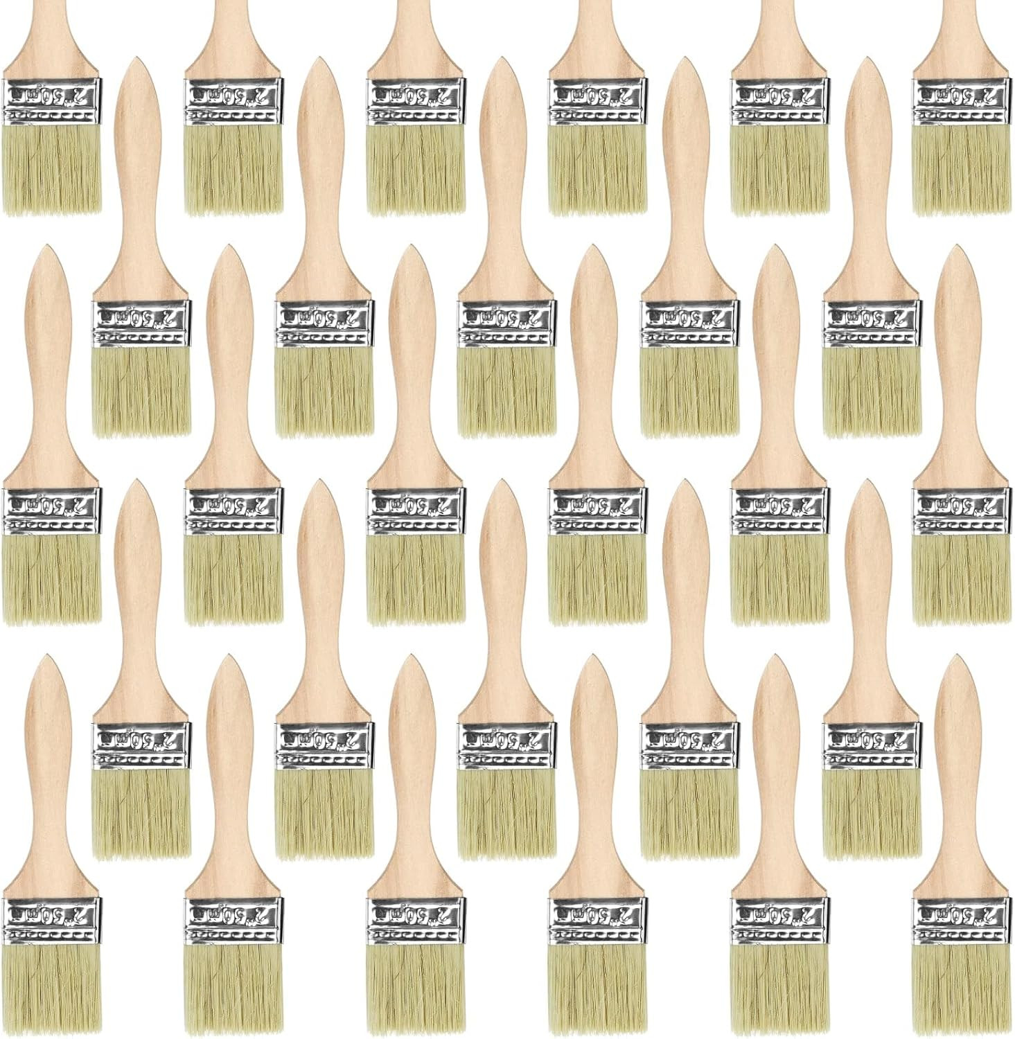 48 Pack 2 Inch Paint Brushes, All-Purpose Chip Brush Set for Painting, Stains, V