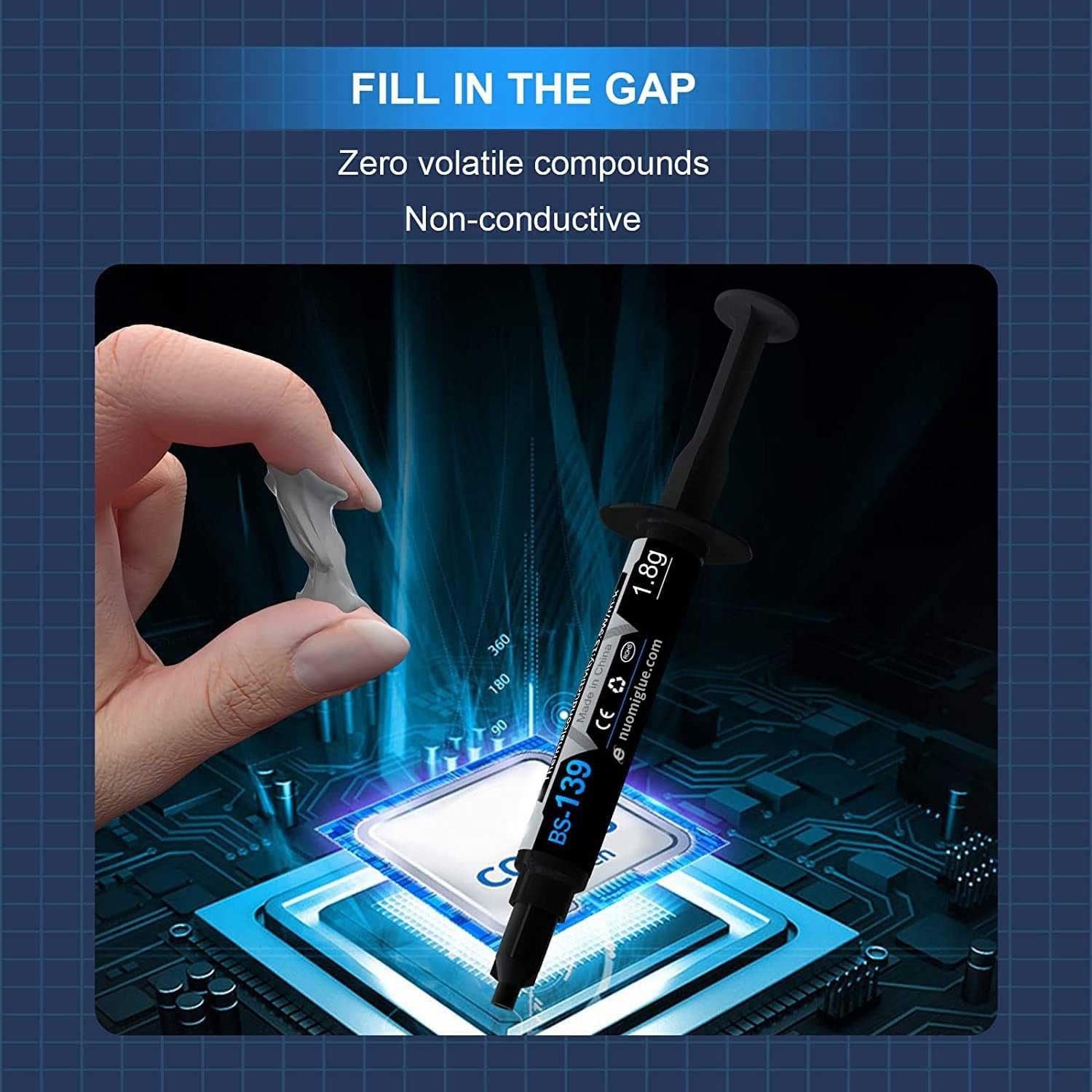 Thermal Paste CPU 1.8g with Toolkit for CPU GPU IC and Heatsinks
