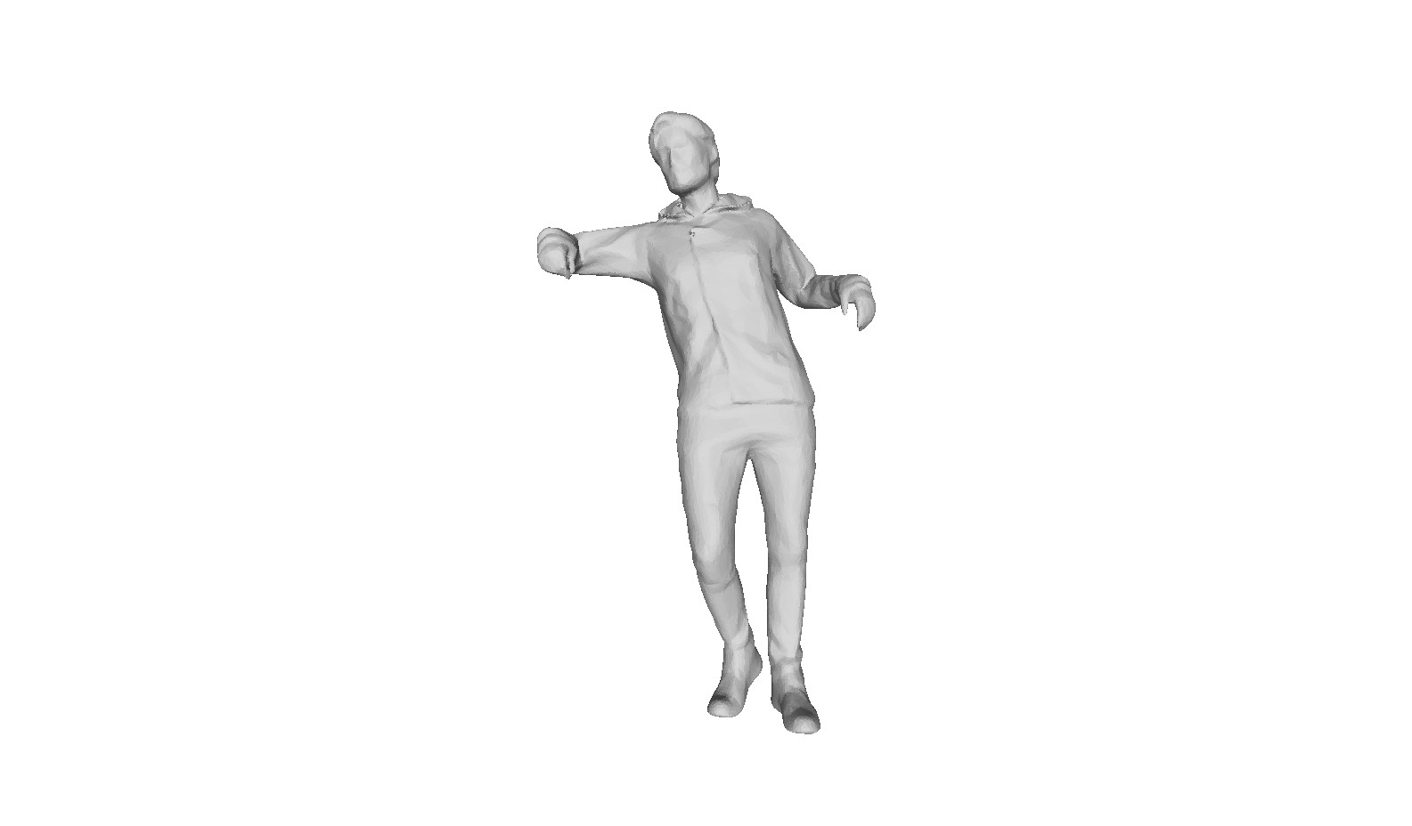 Printle C Homme 064--Man Leaning Cuddling Arm Figure for Dioramas Train Sets
