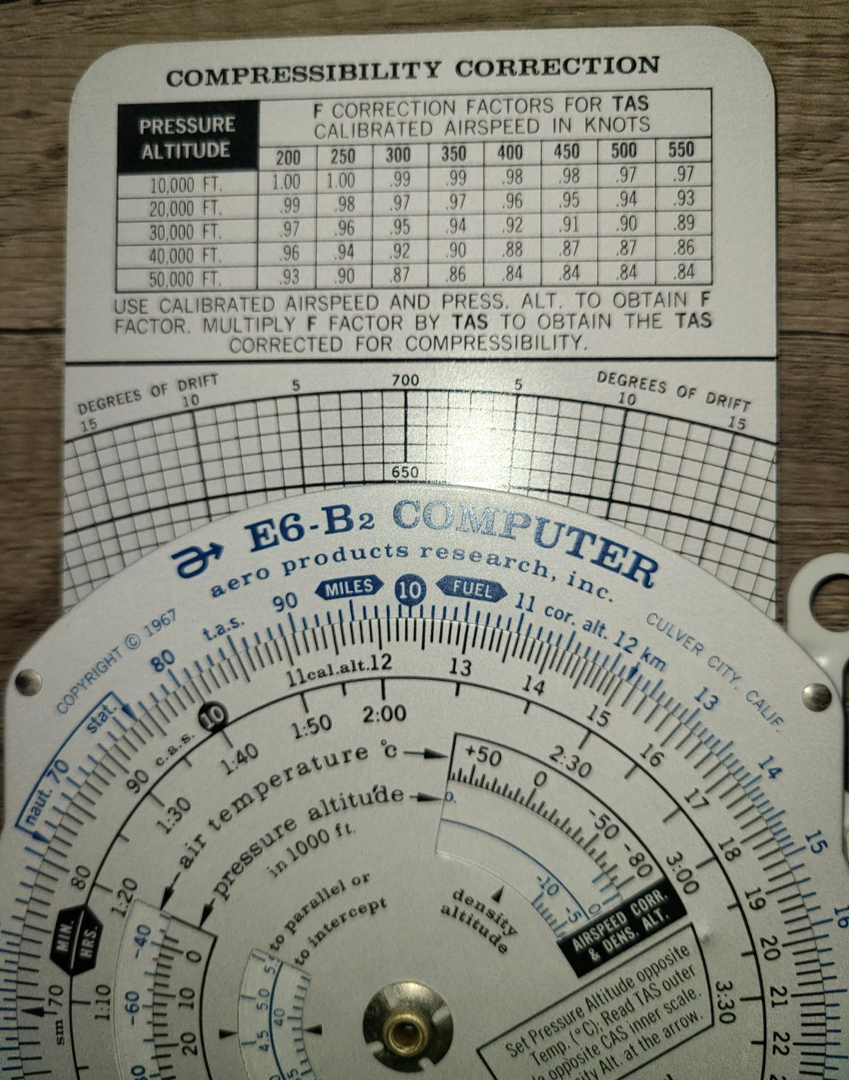 Vtg Aero Products Research # E6-B Flight Computer w instruction manual & case