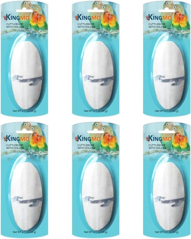 3.5"-4" Cuttlebone Birds Parakeets Cuddle Bone W/ Metal Clip Cuttlefish Bone
