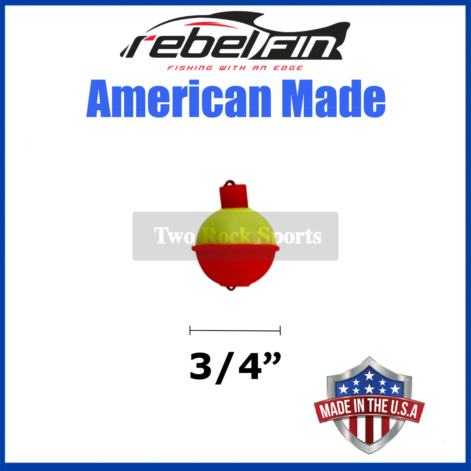 3/4" inch .75" - ROUND Orange & Yellow Fishing Bobbers Floats 10 to 1000 Count