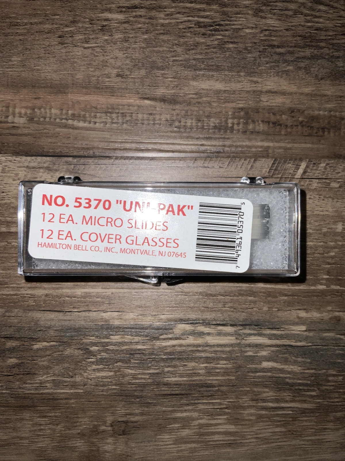 Microscope Slides and Covers 12ea. “No.5370 “Uni-pak” Hamilton Bell Co, inc.”