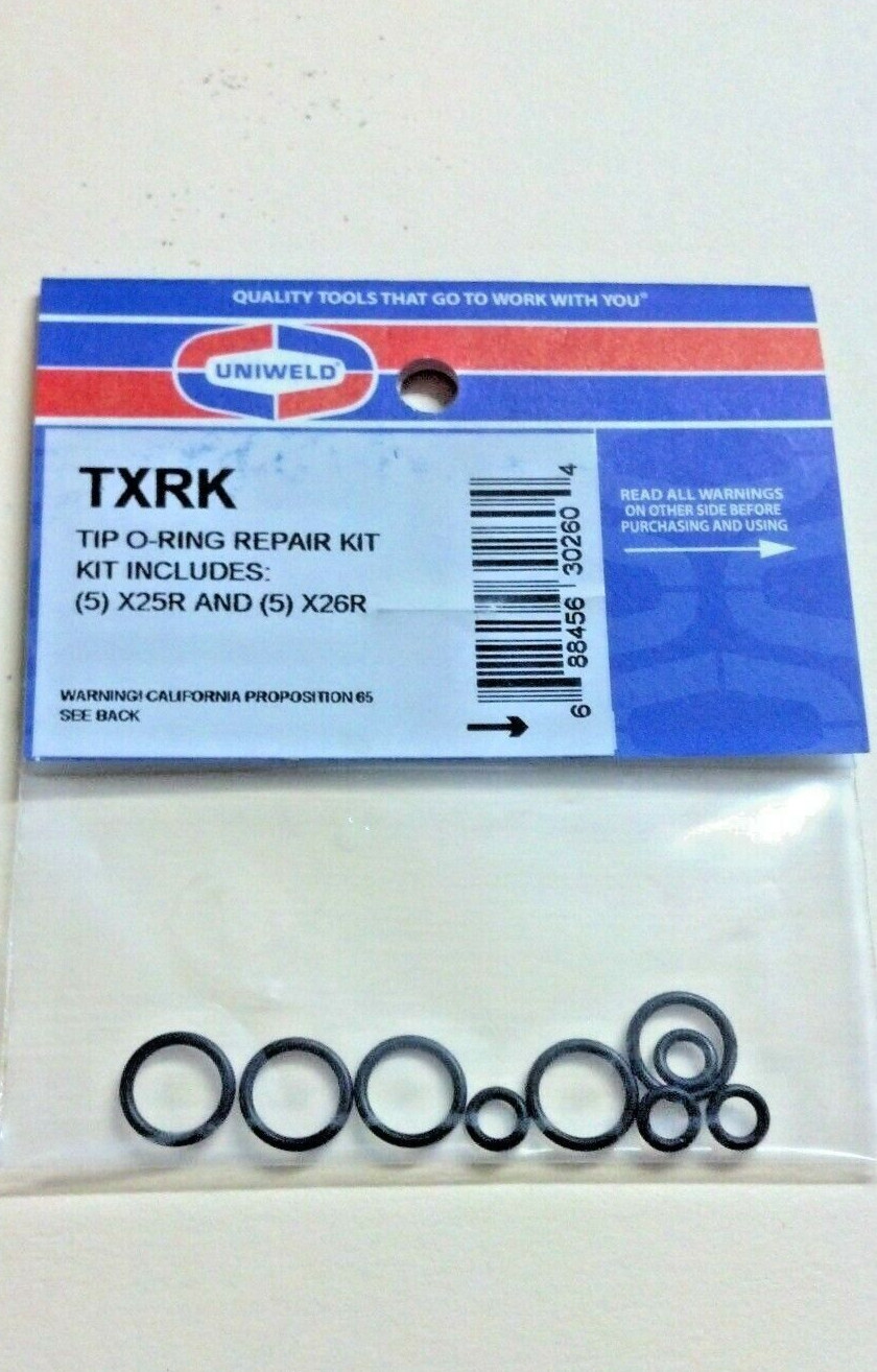 UNIWELD, WELDING BRAZING TIP O-RING REPAIR KIT, PART# TXRK