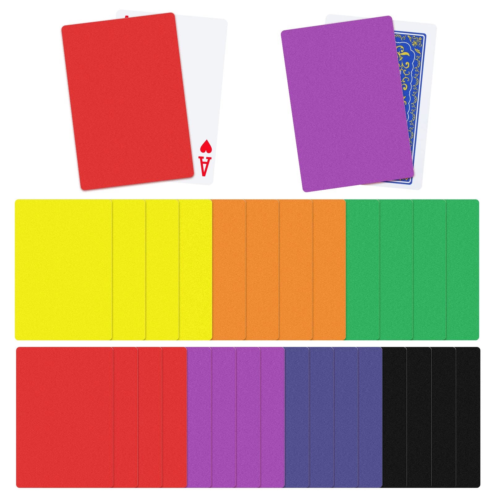 28 Pieces Poker Size Cut Cards Plastic Casino Cut Cards for Playing Game, Assort