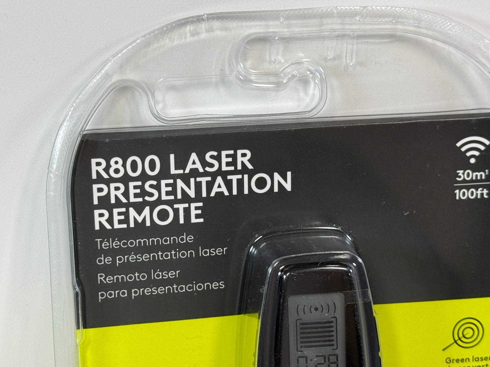 Logitech R800 Laser Presentation Remote Control Black Sealed