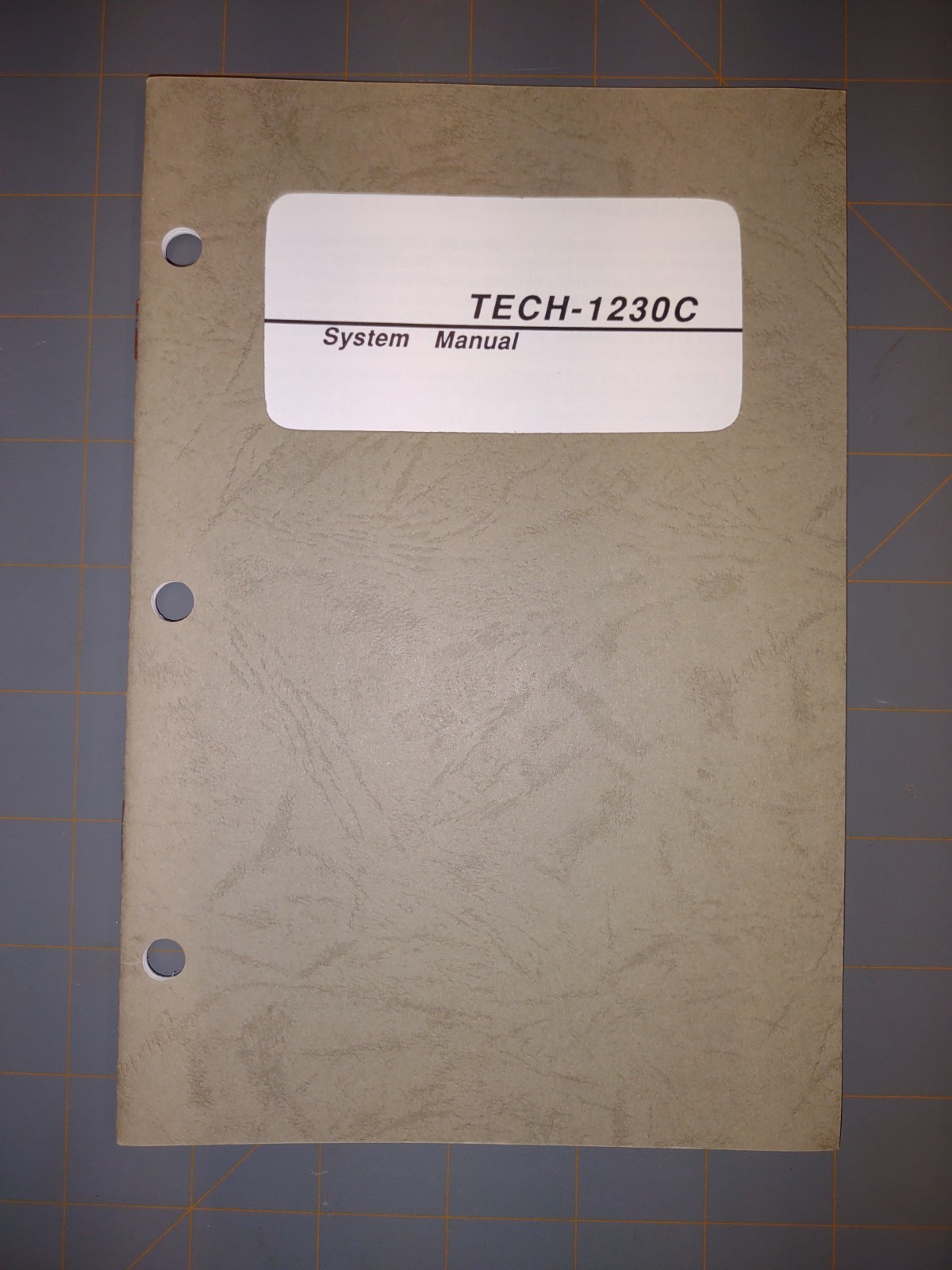 TECH 1230C SYSTEM Manual dtk computer setup & User info illustrations etc vtg