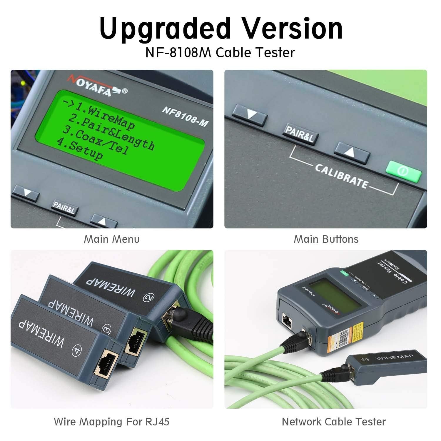 NOYAFA NF-8108M Cable Tracker Network Cable Tester LCD Display Measure Length