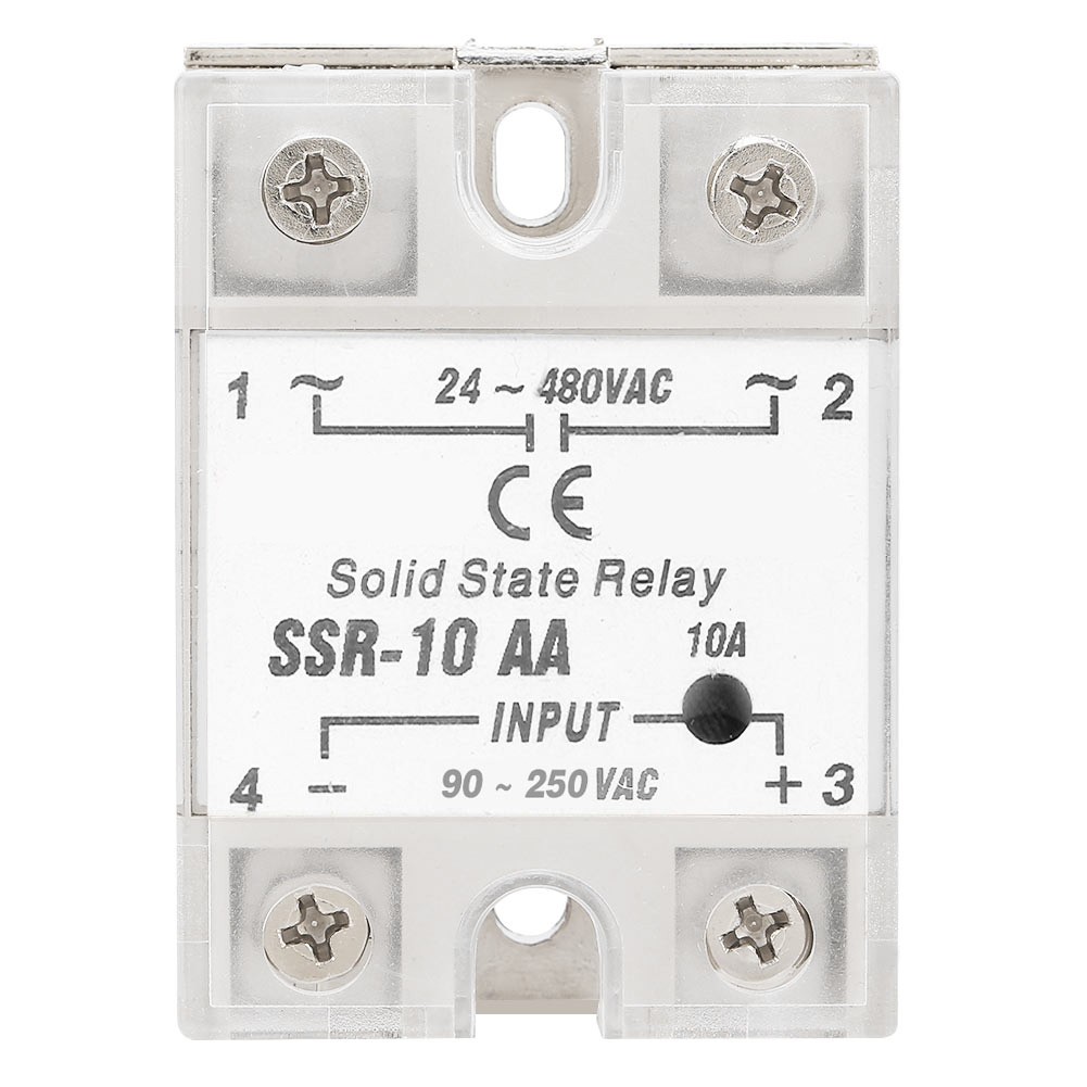 SSr 10 AA 10A Solid State Relay Module SSR AC-AC Input 90-250V AC Output 24-480V