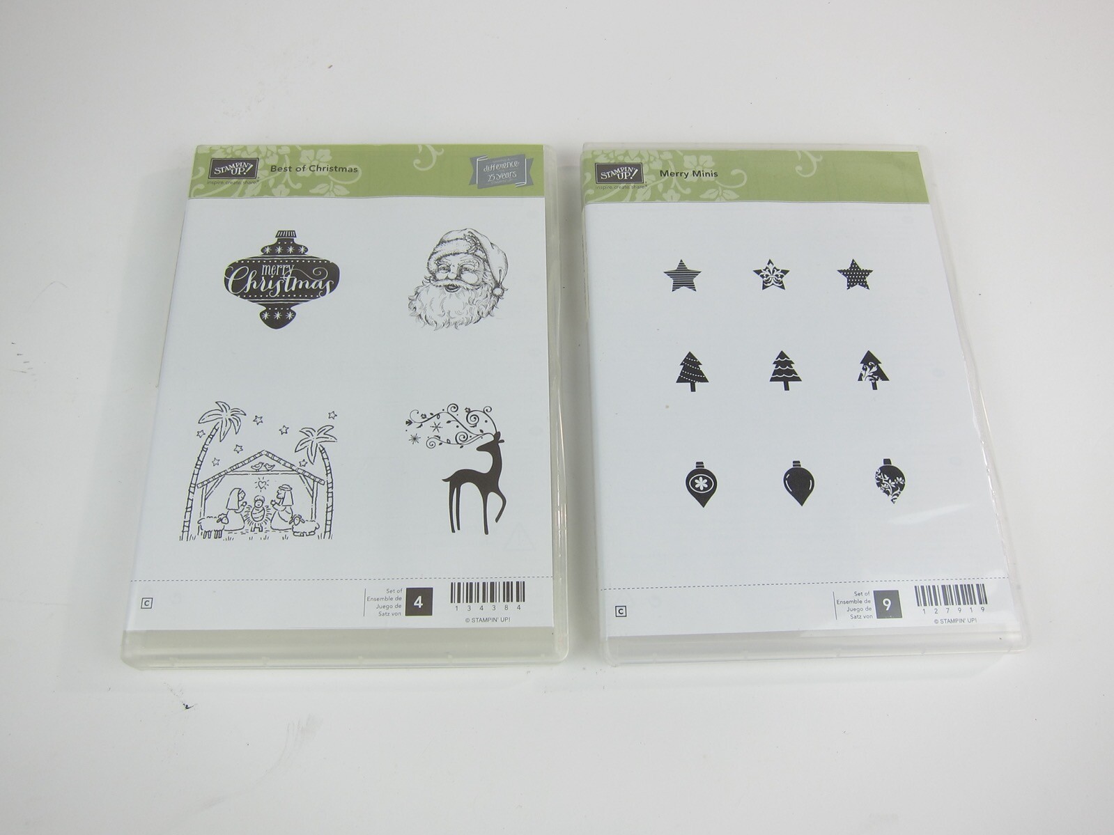 Stamping Up Stamp Set CHRISTMAS MERRY MINIS & BEST OF CHRISTMAS 13pc Nativity
