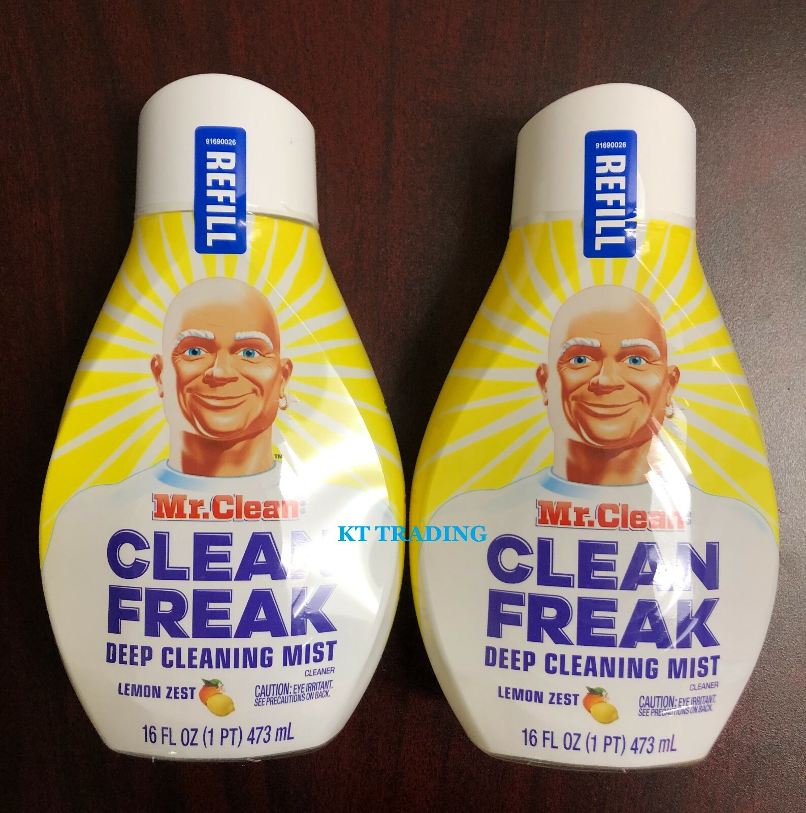 (2-Pack) Mr CLEAN FREAK Bathroom DEEP CLEANING MIST Lemon Zest 16Oz (REFILL)