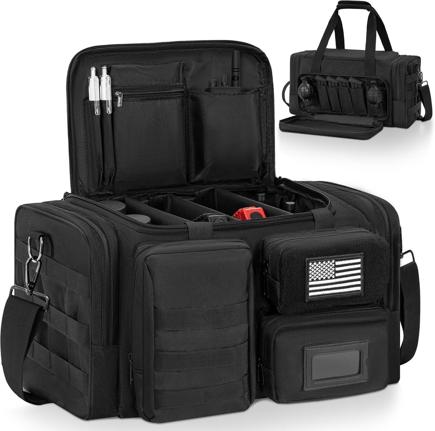 Tactical Pistol Range Bag Gun Range for Handguns Shooting Duffle For 4 Handguns)