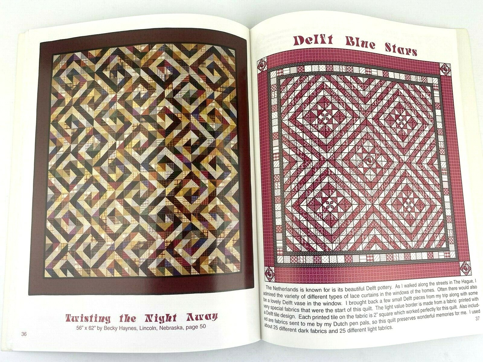 Terrific Triangles Shelly Burge Quilt Quilting Patterns Book 1995 SIGNED