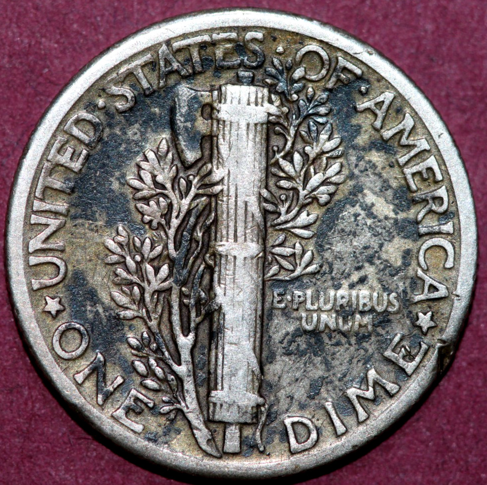 1928 Mercury Dime 17.8mm