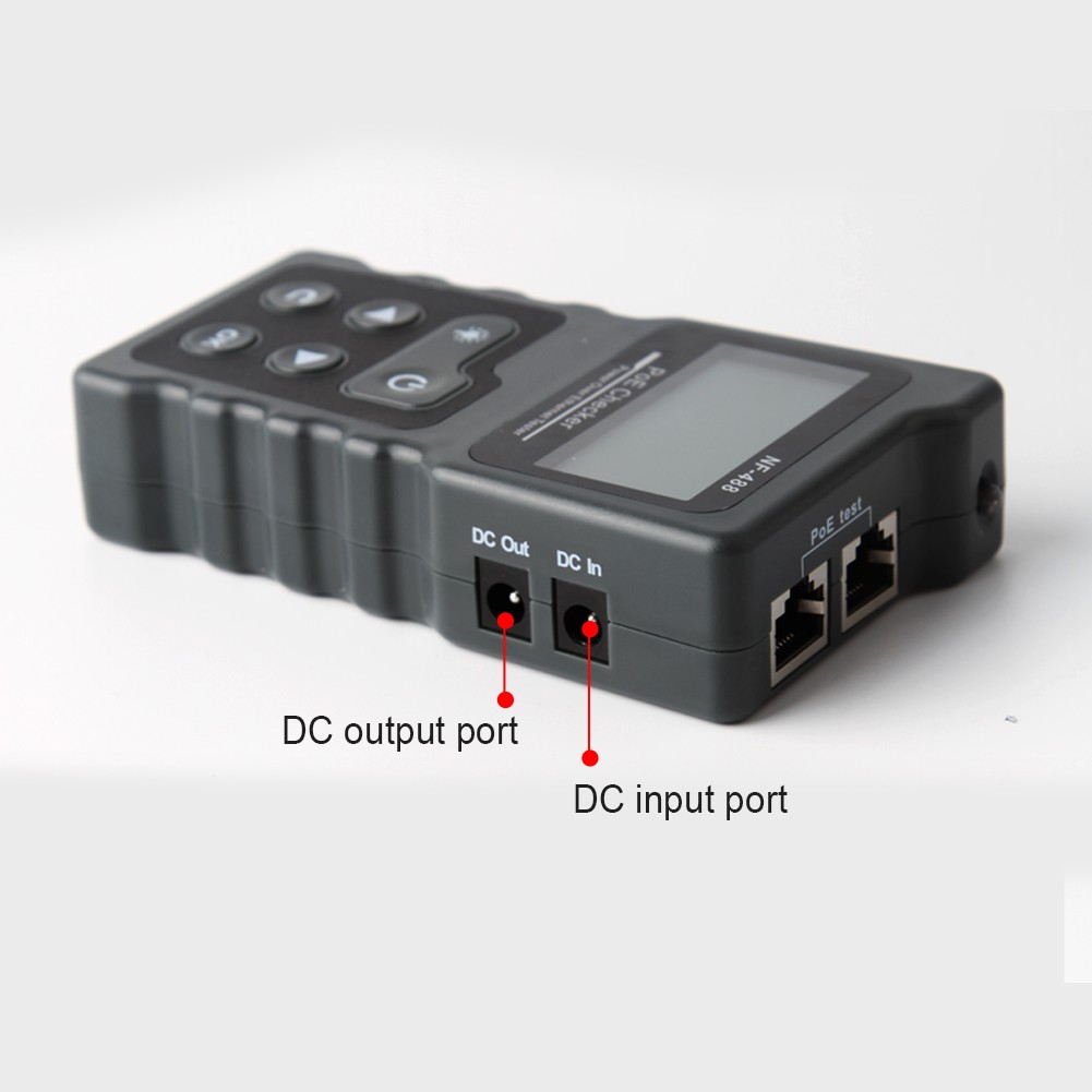 Noyafa PoE Checker Inline PoE Voltage & Current Tester with Cable tester NF-488