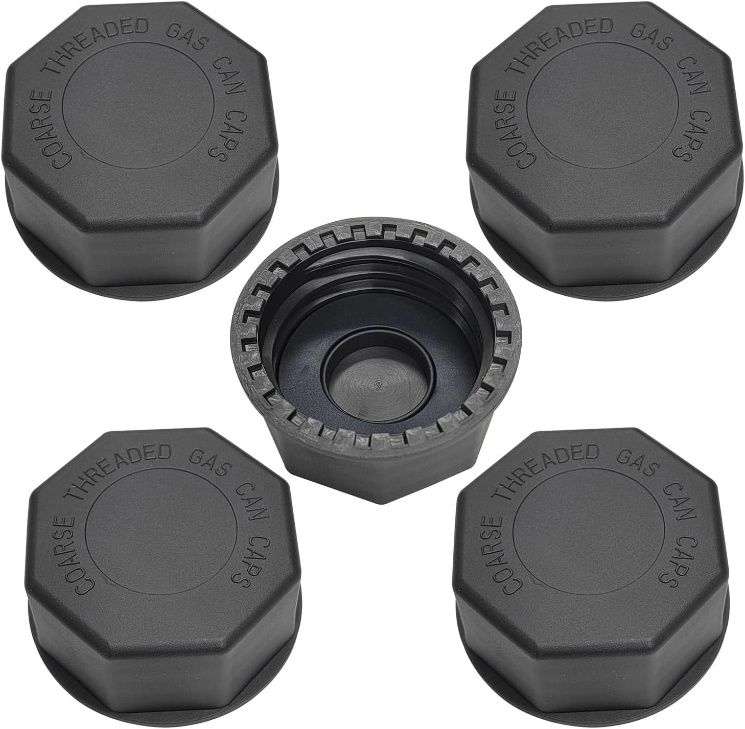 Caps for Gasoline 5 Gallon, Coarse Thread Gas Cap, Portable Gas Tank Lid .black