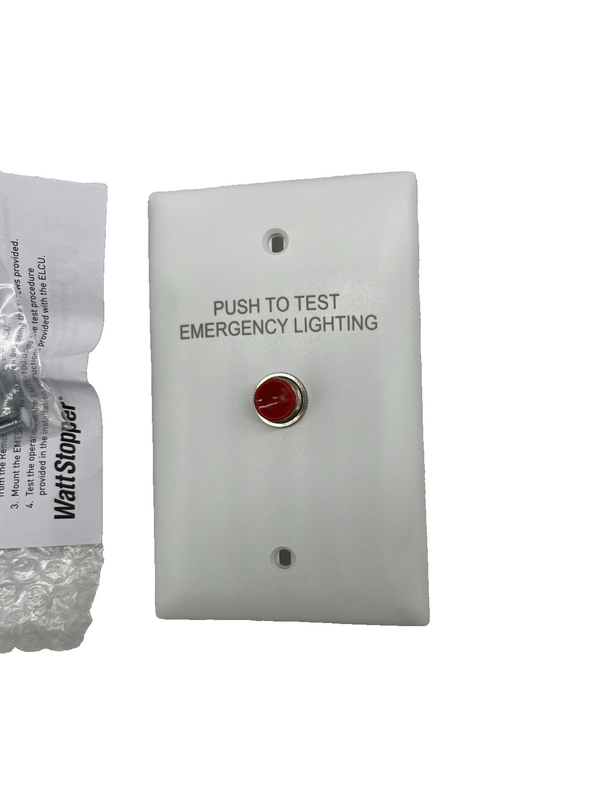 Watt Stopper EMTS-100 Emergency Lighting Remote Test Switch 24VDC ELCU-100