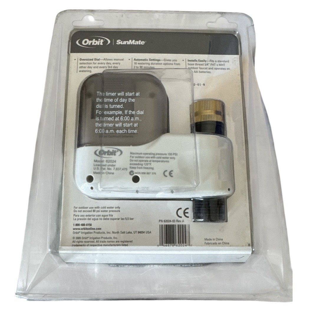 Orbit 62024 Single Dial Hose Watering Digital Timer New & Sealed
