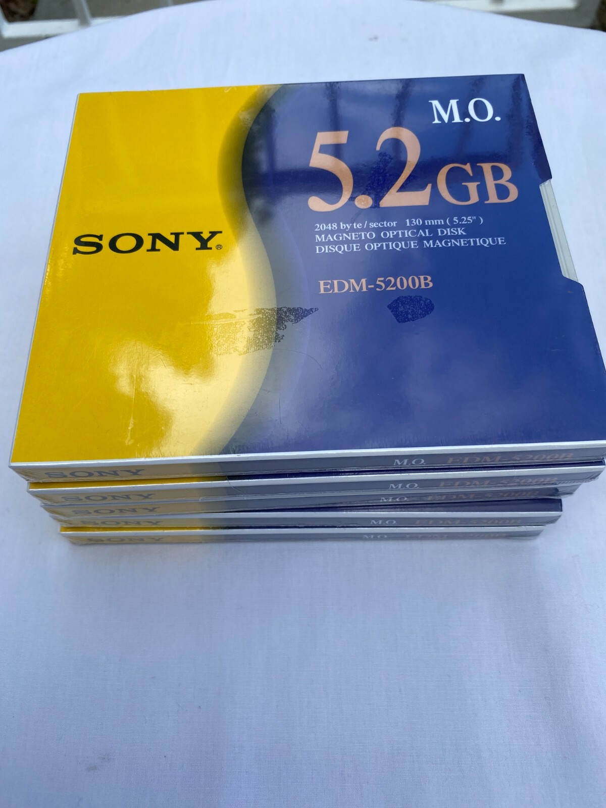 NEW Sony EDM-5200B 5.2GB 5.25 R/W OPTICAL DISK 5-PACK