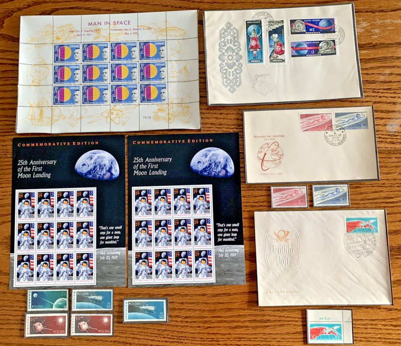 Vintage NASA Astronauts Stamps Letters Collectibles