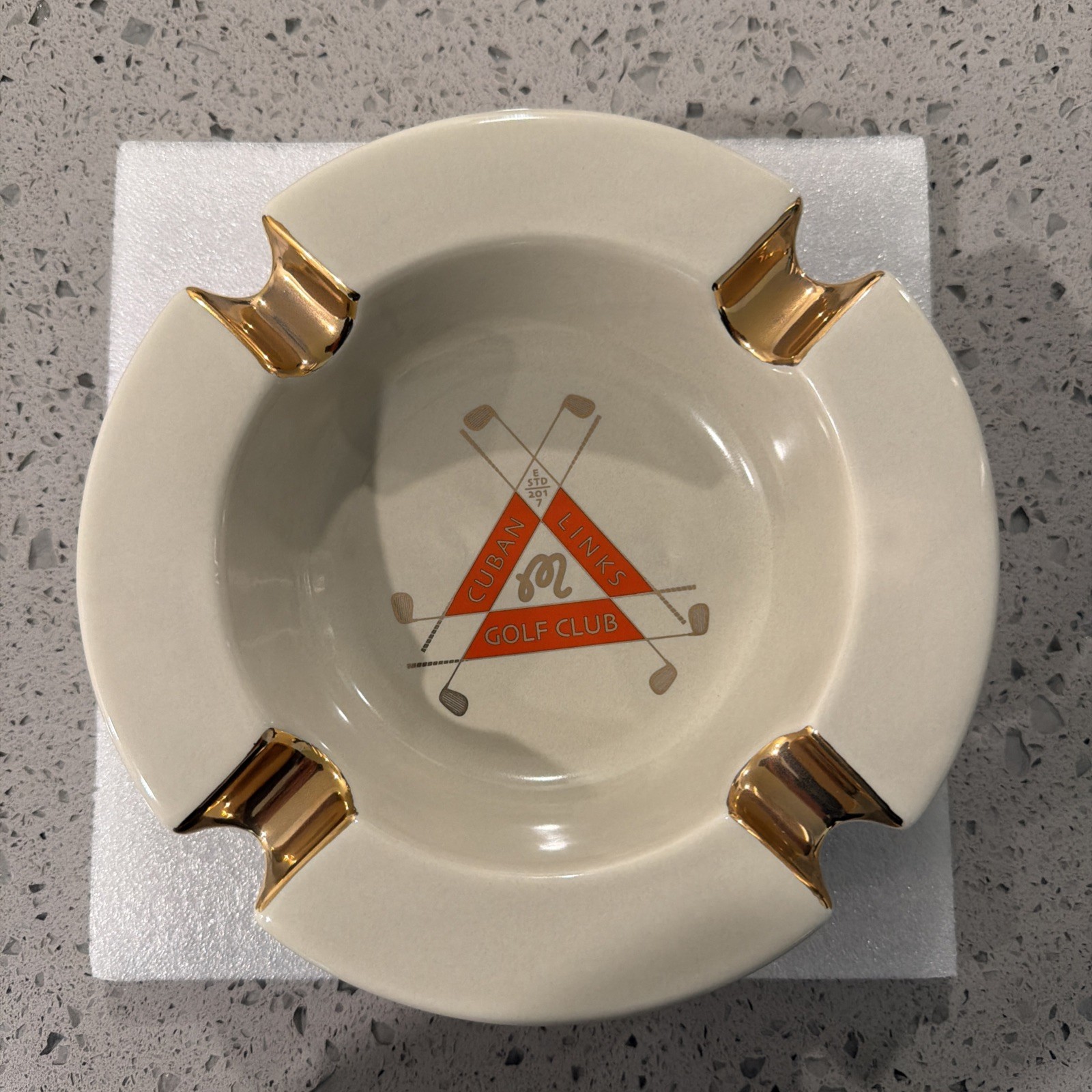 NEW MALBON HOTEL ASHTRAY EDIE PARKER COLLECTIBLE GOLF CERAMIC SOLDOUT