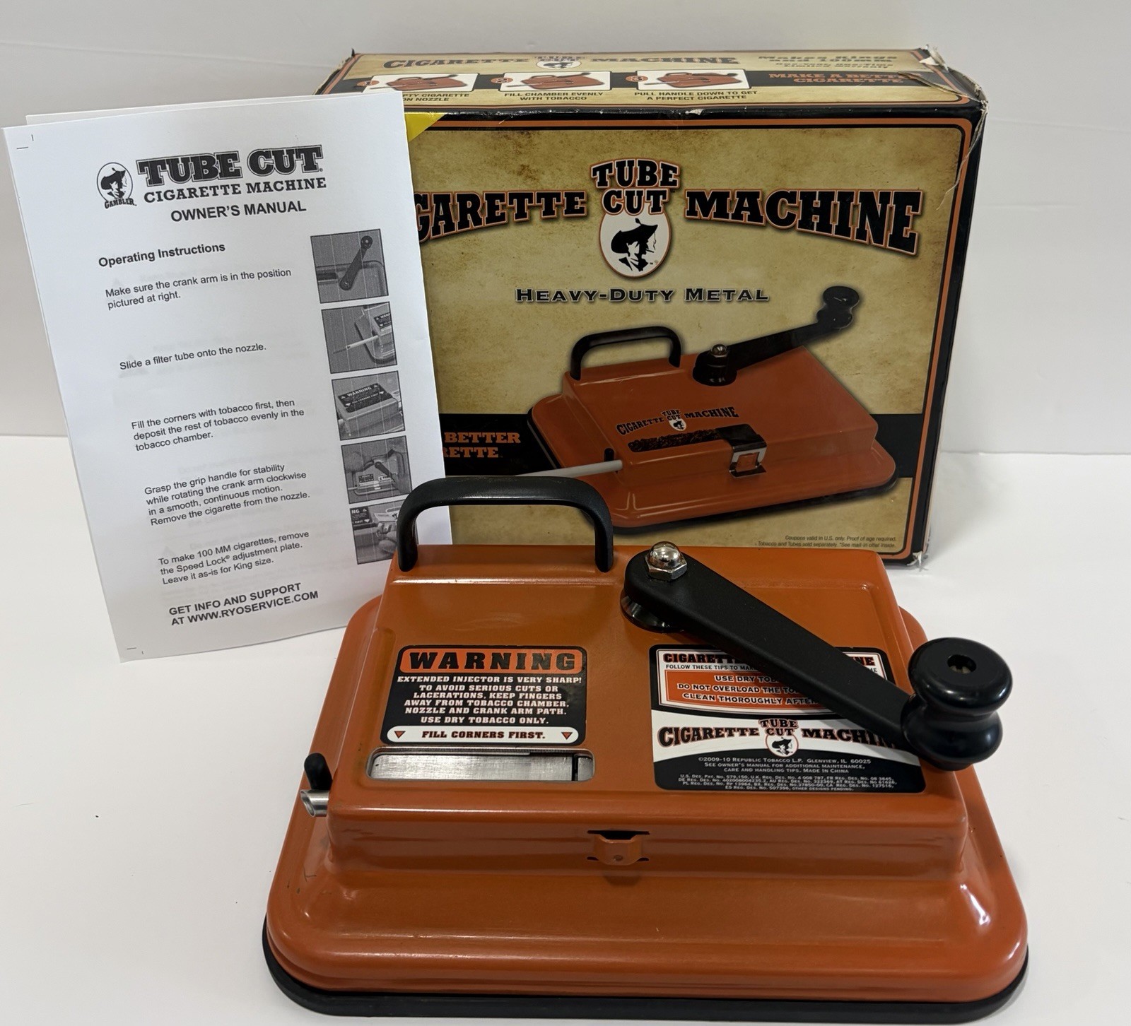 Gambler Tube Cut Tabletop Cigarette Making Machine Injector 100's & King Size