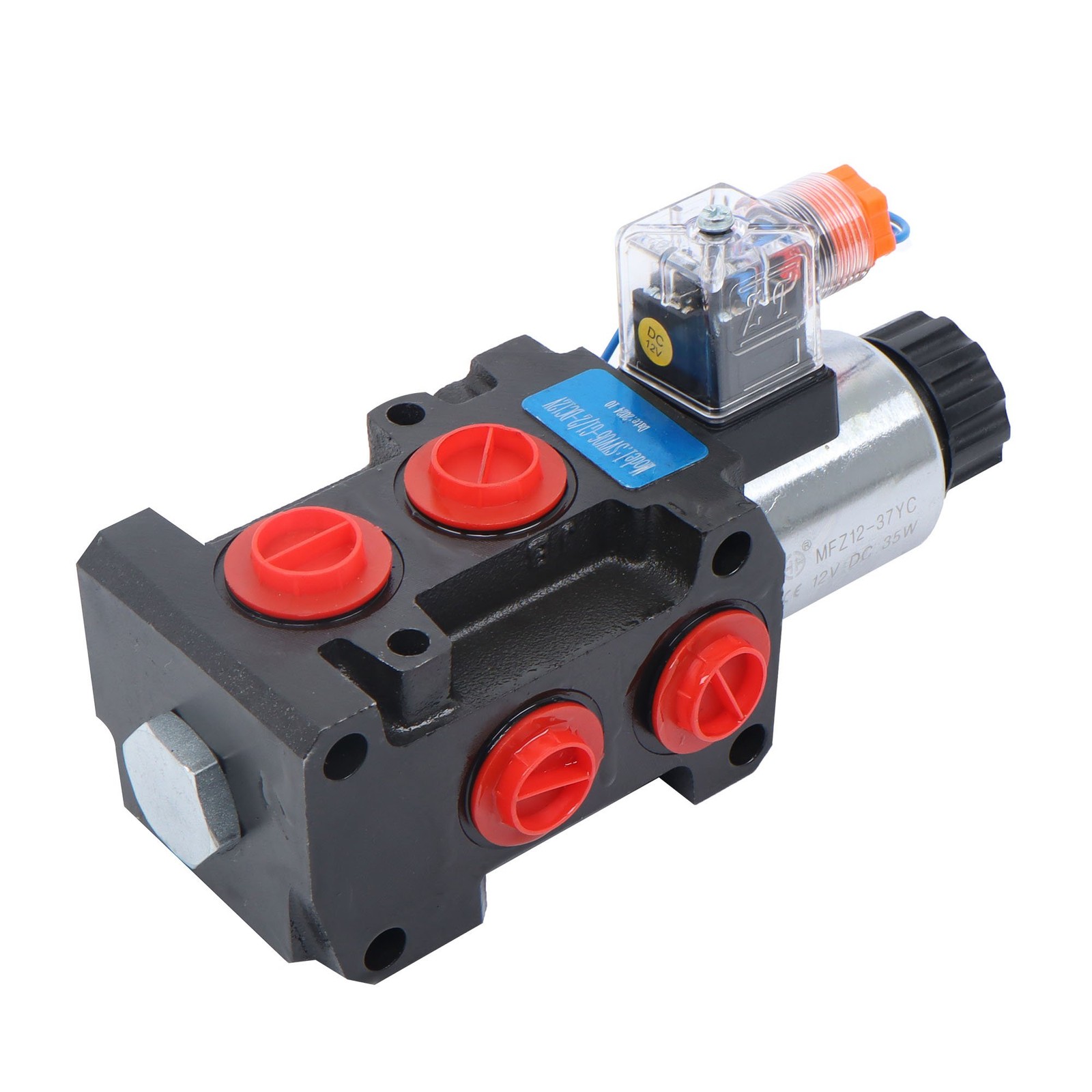 13GPM 12V DC Hydraulic Adjustable Variable Flow Control Valve 6 Port