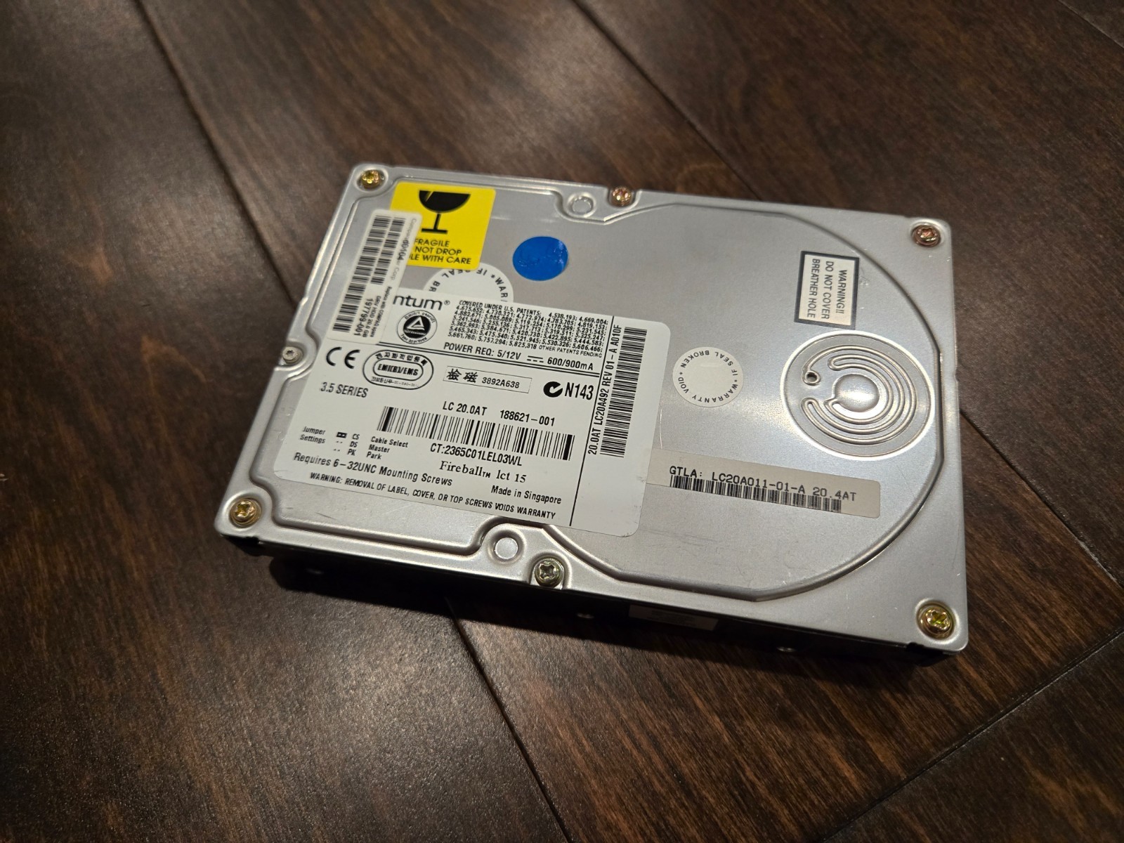 Quantum FireBall LCT 15 20GB IDE 3.5 HDD Hard Disk Drive HP Compaq 197799-001