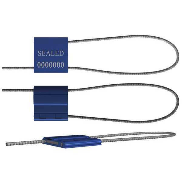Cambridge Security Seals 2.5mm Cable Security Seal 3/32" x 12" Blue *Pack of 2*