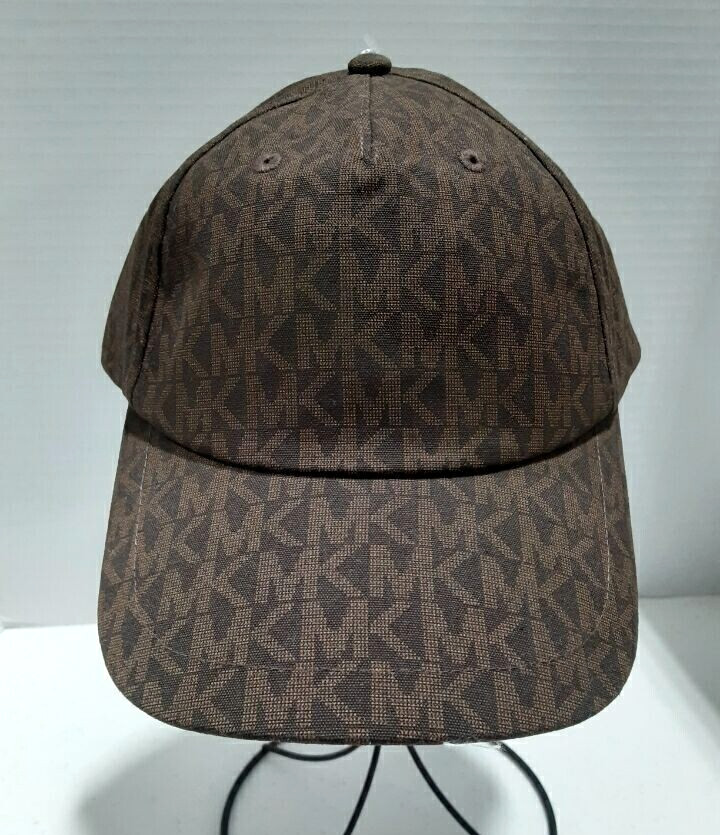 NWT Michael Kors Womens Brown Logo Hat Cap Adjustable