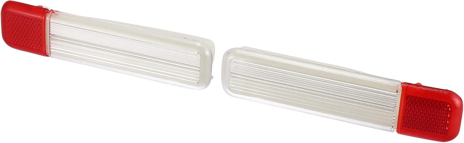 Pair Interior Door Panel Courtesy Light Lens Cover Warning Light Lamp Housin