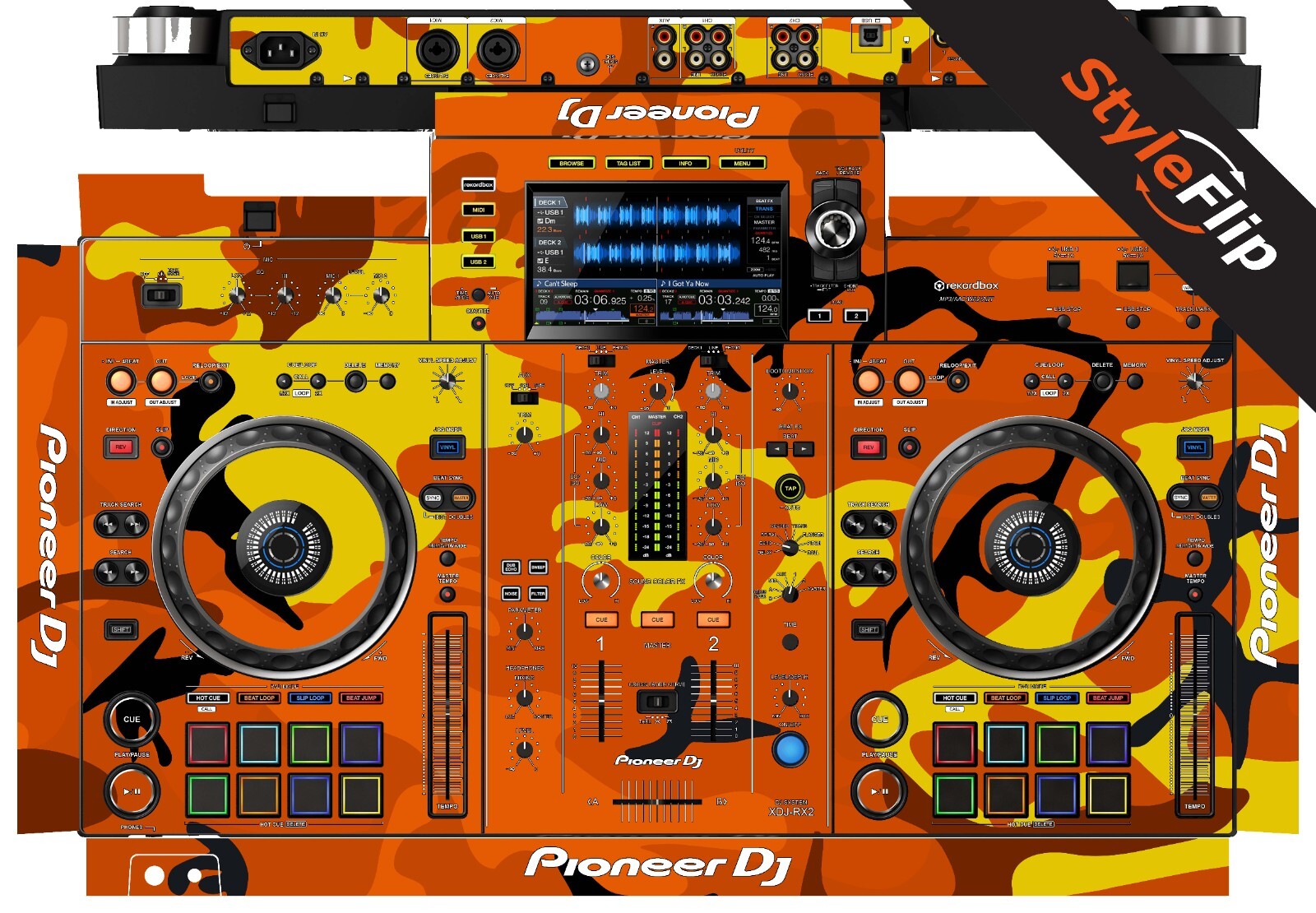 Pioneer XDJ-RX2 Skin | Camo Orange | Protective Decal | StyleFlip Skins