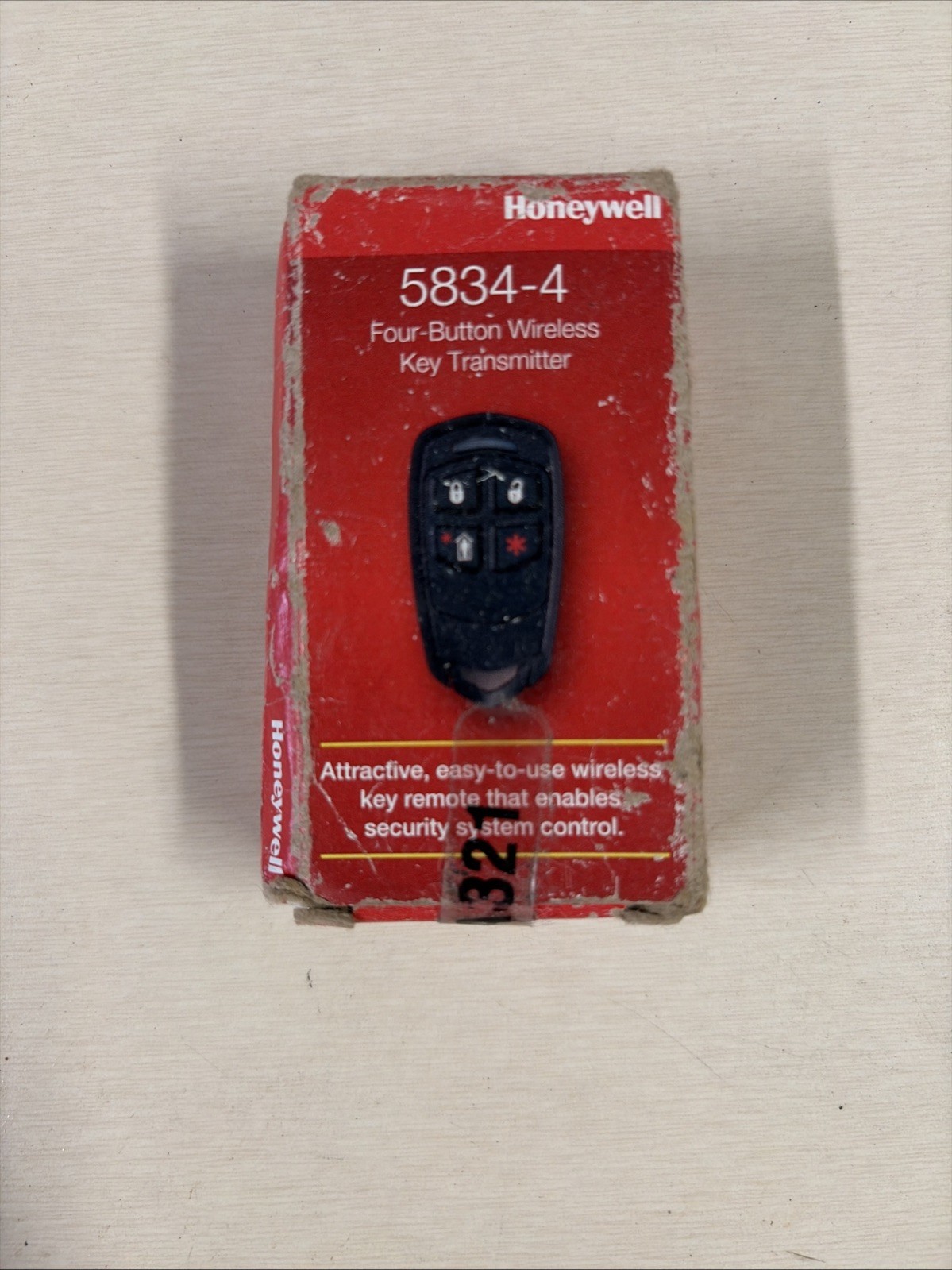 Honeywell 5834-4 4 Button Remote Control - Black 5872 Box1