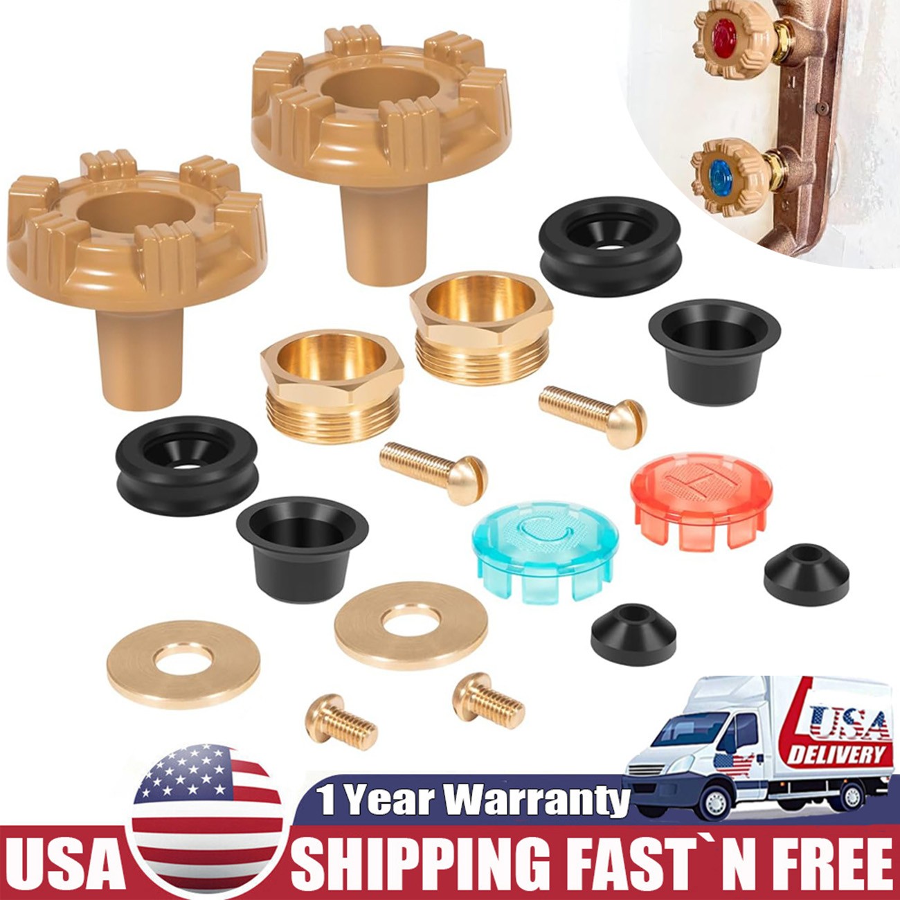 RK-22MH Outside Faucet Repair Kit Metal Handle For Woodford Model 22 & V22