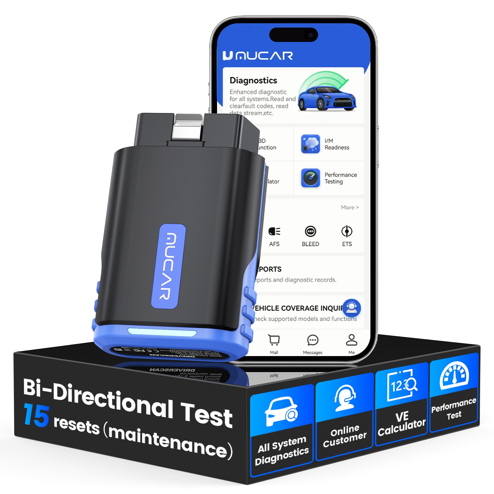 2025 MUCAR DriverScan Bidirectional All System Auto Diagnostic Tool OBD2 Scanner