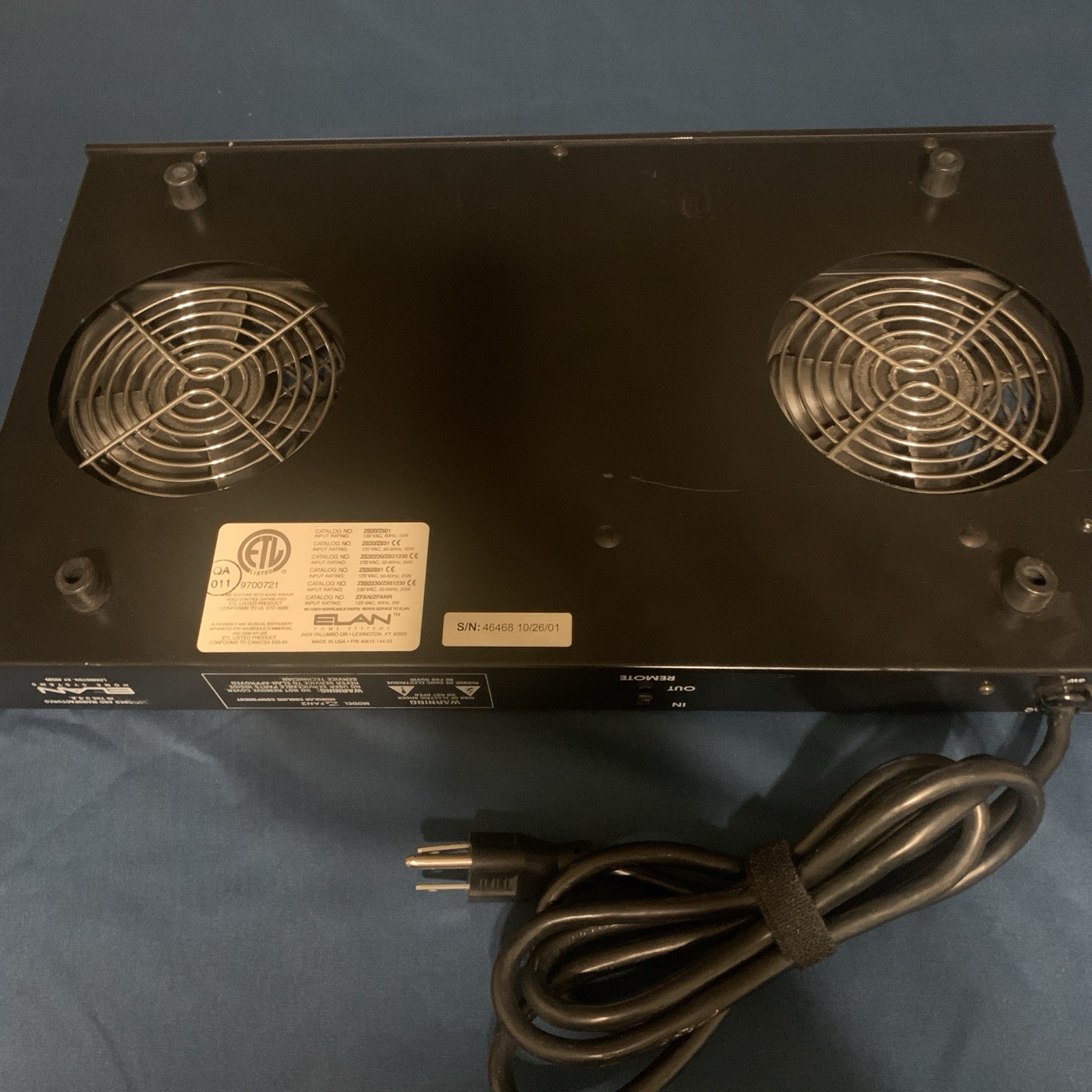 Elan Z Series Fan 2 Home Systems Fan Black TESTED Electronic